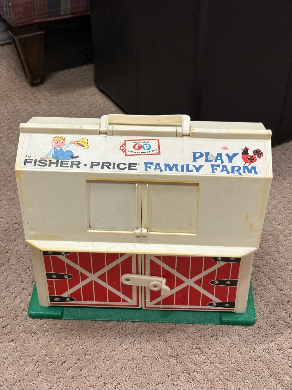 Vintage 1967 Fisher-Price Play Family Farm Toy Outside Good Door Moos
